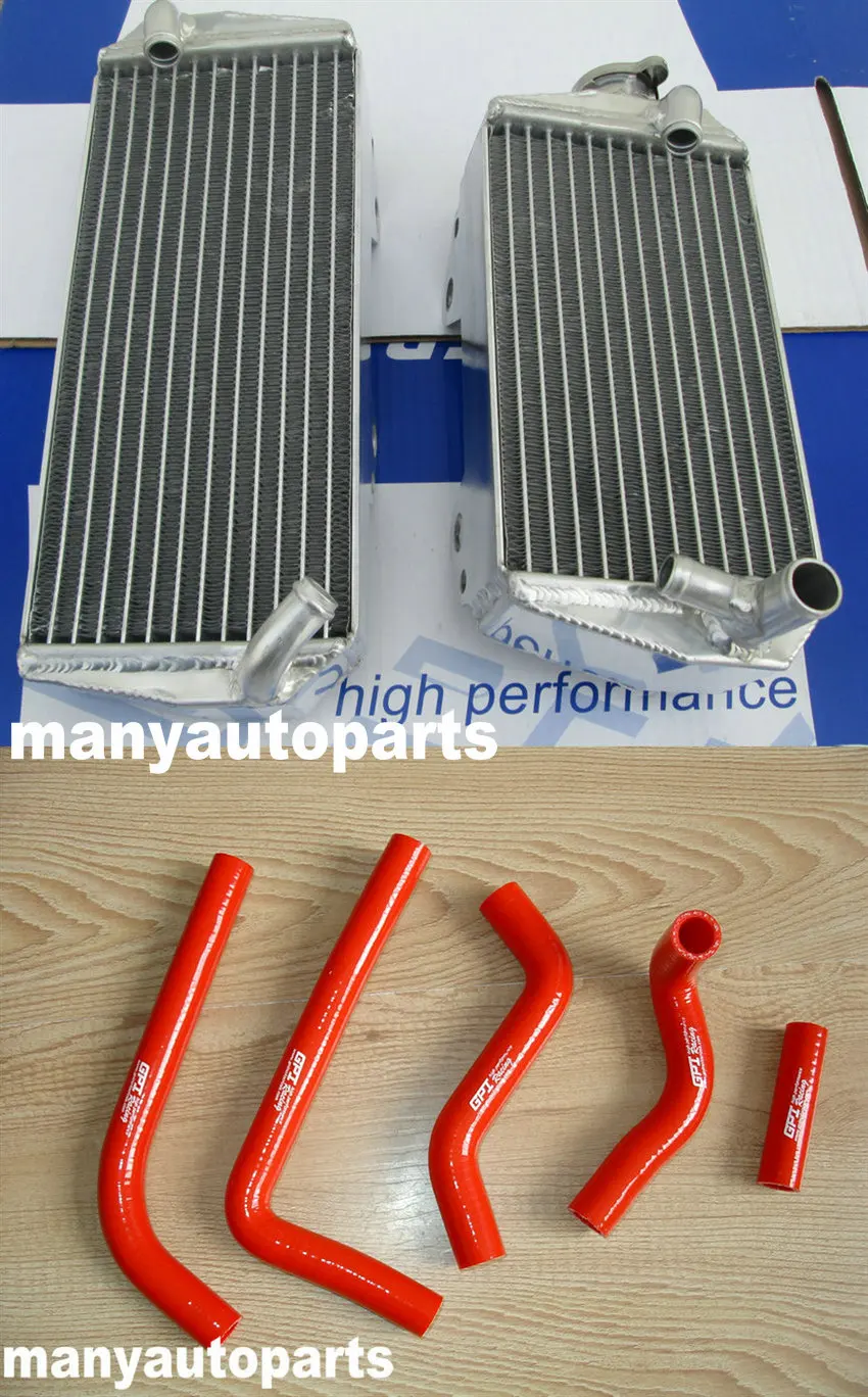 Для Suzuki RMZ450 РМЗ 450 2008 2009 2010 2011 2012 2013 алюминиевый радиатор и желтый шланг