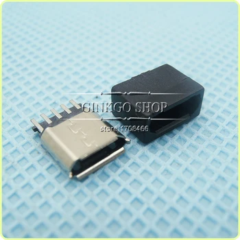 

2 in 1 Micro USB 5P female jack,Micro USB Connector Tail Charging 5Pin V8 port