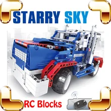 New Idea Gift Starry Sky RC Remote Control Brick Toy Car Block Vehicle Machine Radio Truck For Boys Easy Build Drive Toys