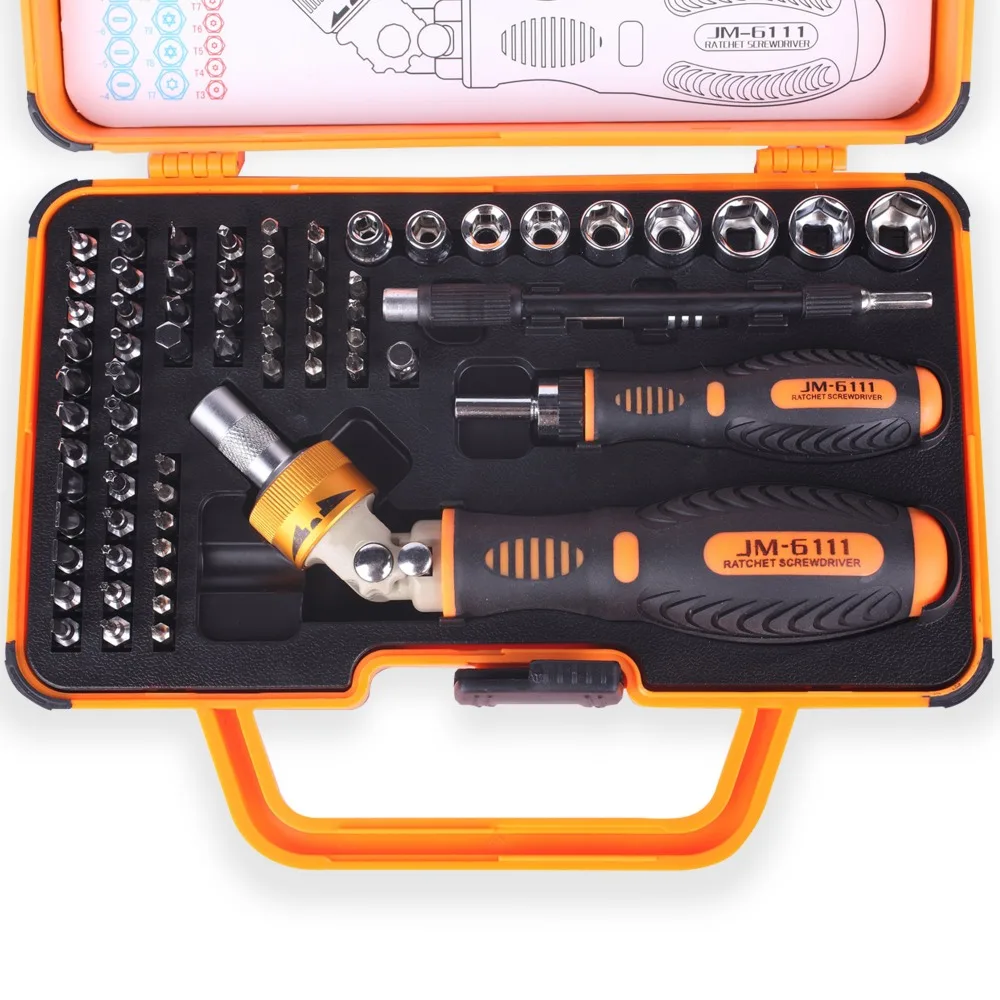 

JAKEMY 69 in 1 Professional Magnetic Screwdriver Set Screw Driver Bits for Tablet Pc Macbook Mobile Phone Open Hardware Tool Kit
