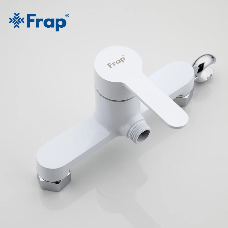 Günstige Frap 1 Set Neue Ankünfte Weiß Moderne Bidet Wasserhahn Einzigen Griff Mischer Wand Montiert Luxus Badezimmer Dusche Wasserhahn Set F2041 8