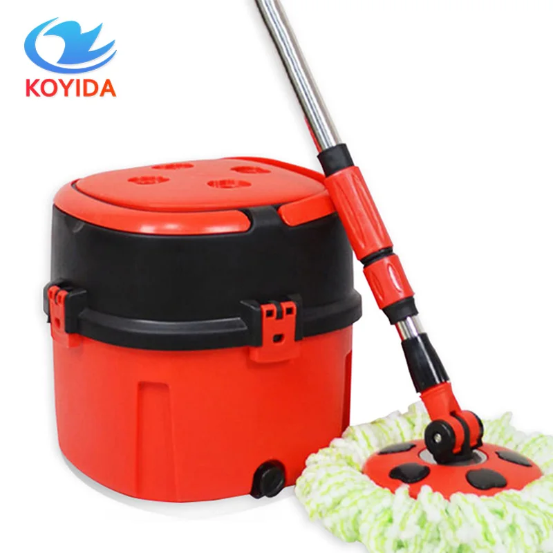 KOYIDA spin Mop Dual drive 360 rotating bucket hand pressure drying