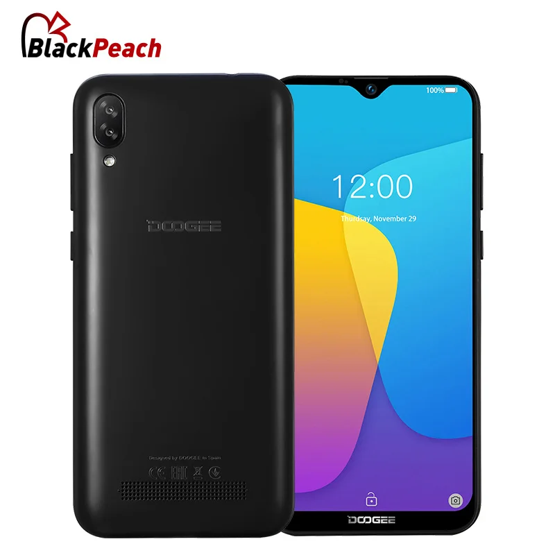 

Doogee Y8C 6.1" HD Waterdrop Screen Mobile Phone Android 8.1 MT6580A Quad Core 1GB 16GB 8MP Dual Camera Face ID 3G Smartphone