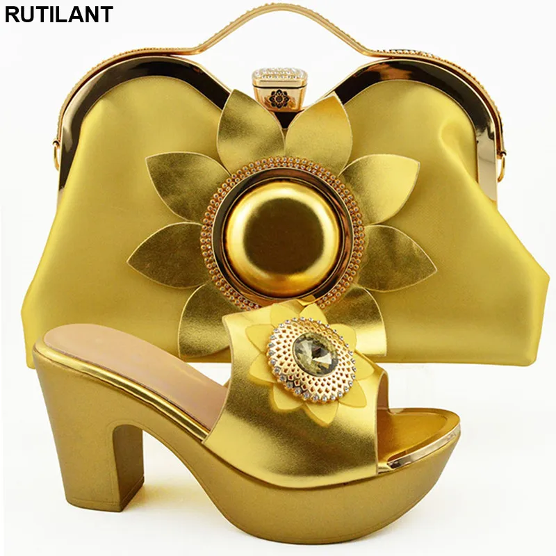 

Italian Designer Shoes and Bag Matching Set Decorated with Rhinestone Women Shoe and Bag Set In Italy High Quality Wedding Pumps