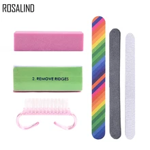 ROSALIND лаки для ногтей 6 шт./лот набор для чистки ногтей для маникюра с песочным буфером палочки Чистая щетка набор для маникюра