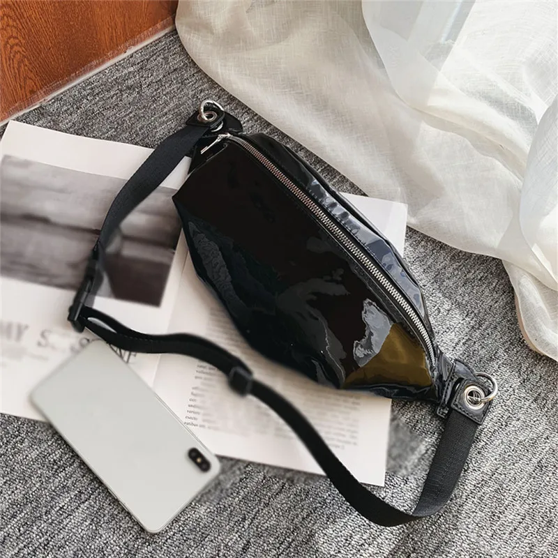 Новая мода Женская голографическая кожаная поясная сумка на молнии поясная сумка Роскошный бренд нагрудная сумка поясная сумка#40