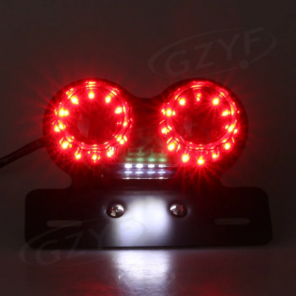 E-mark Universal Intergrated LED Turn Turning Signal Brake Tail Light License Plate Smoke