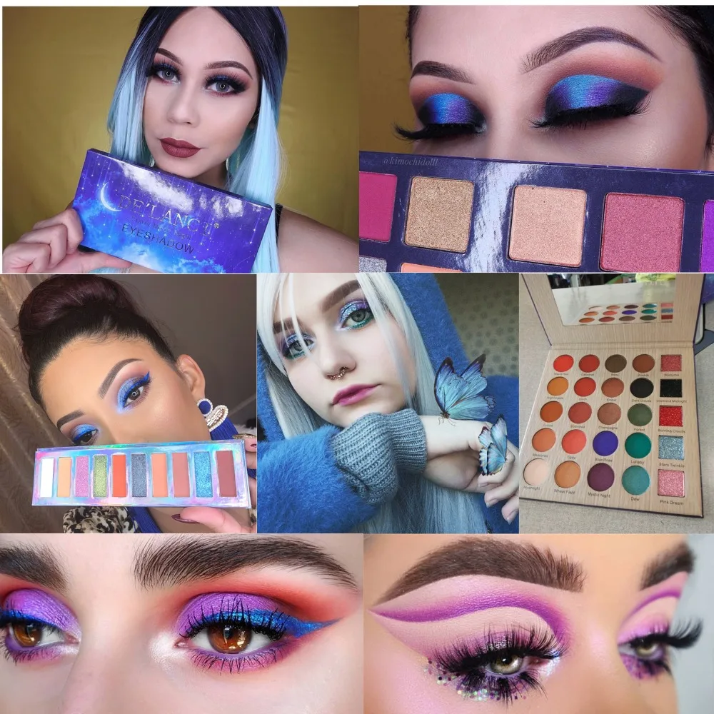 DE'LANCI Nocturne Eyeshadow Pallete Professional 25 Colors Make up Palette Matte Shimmer Glitter Pigmented Eye Shadow Powder DE'LANCI Nocturne Eyeshadow Pallete Professional 25 Colors Make up Palette Matte Shimmer Glitter Pigmented Eye Shadow Powder