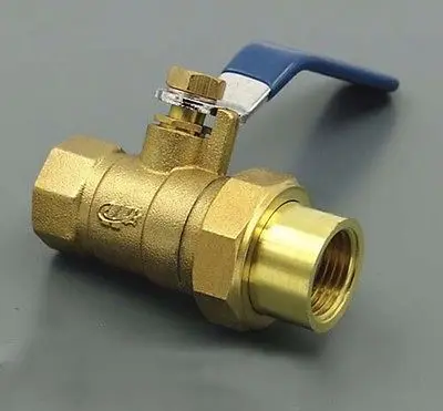 Латунный водопровод одиночный Юнион шаровой клапан с патроном x 1/" BSP Женская резьба PN 1,6 Mpa 229 PSI для воды, газа, масла