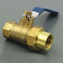 Латунный водопровод одиночный Юнион шаровой клапан с патроном x 1/" BSP Женская резьба PN 1,6 Mpa 229 PSI для воды, газа, масла