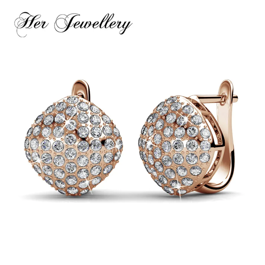 

Her Jewellery luxury Hoop earrings wedding earrings women 2019 rose jewelry Made with crystals from swarovski HE0032