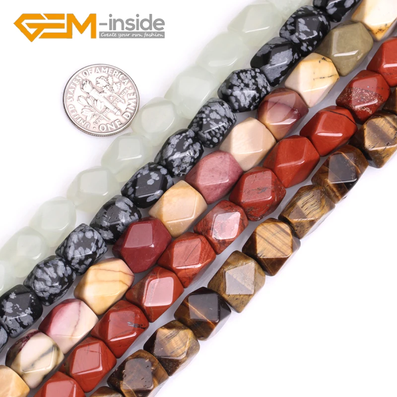 

Natural New Assorted Material 9x11mm Faceted Loose Beads For Jewelry Making Beads DIY 15 Inches Strand Wholesale New