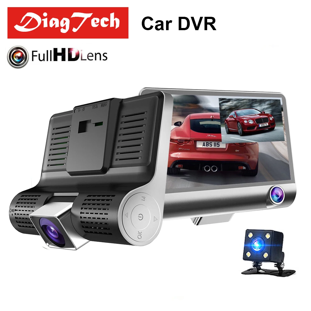 Meilleur Gryan 3 Caméra Lentille 1080 p HD Voiture Rétroviseur Voiture DVR Dash Cam G capteur Arrière View170 Degré nuit Vision Registrator