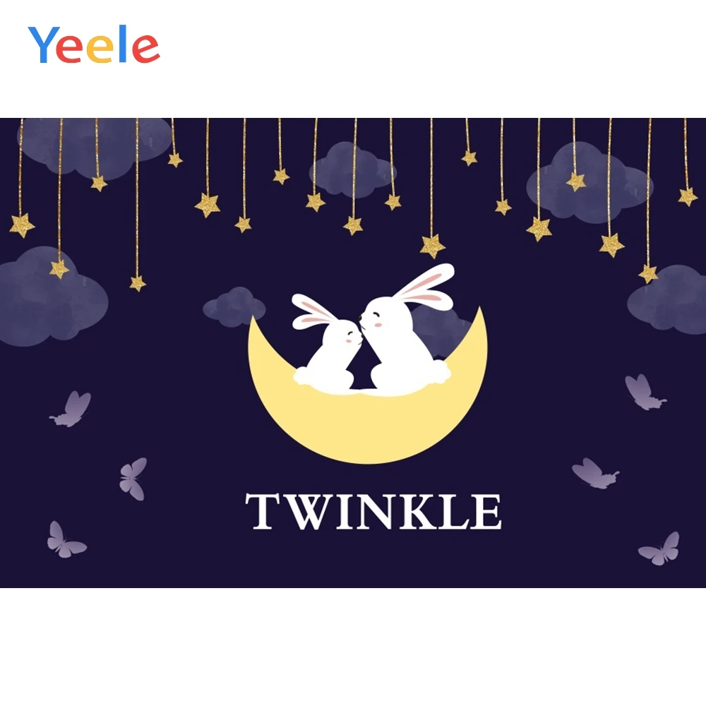 

Yeele Twinkle Star Moon Rabbit Party Photography Child Backgrounds Children Photographic Night Backdrop Scene For Photo Studio