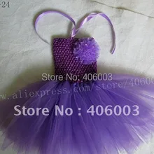 ; детское вязанное крючком изделие; топ с лямкой; платье-пачка; цвет фиолетовый