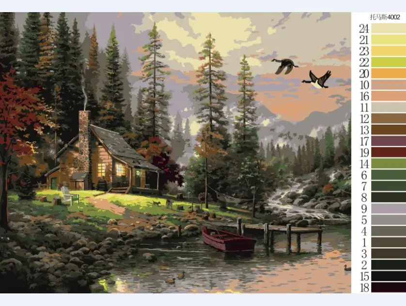 DIY Oil Painting By Numbers No Frame Drawing Kits Paint On Canvas Home Wall Art Picture Unique Gift | Дом и сад