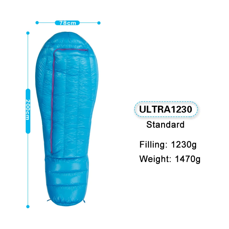 AEGISMAX ультра Стандартный ультра длинный удлиненный взрослый спальный мешок, 850 наполнение мощности, Термальный гусиный пух, Мумия, мешки для наружного сна - Цвет: ULTRA