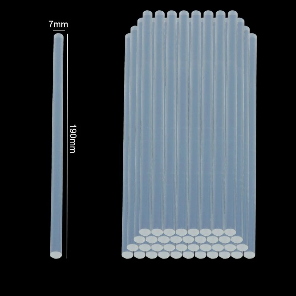 100 шт./компл. 7 мм x 190 мм прозрачный термоклей пистолет клей палочки пистолет клей DIY инструменты Ремонт сплава аксессуары
