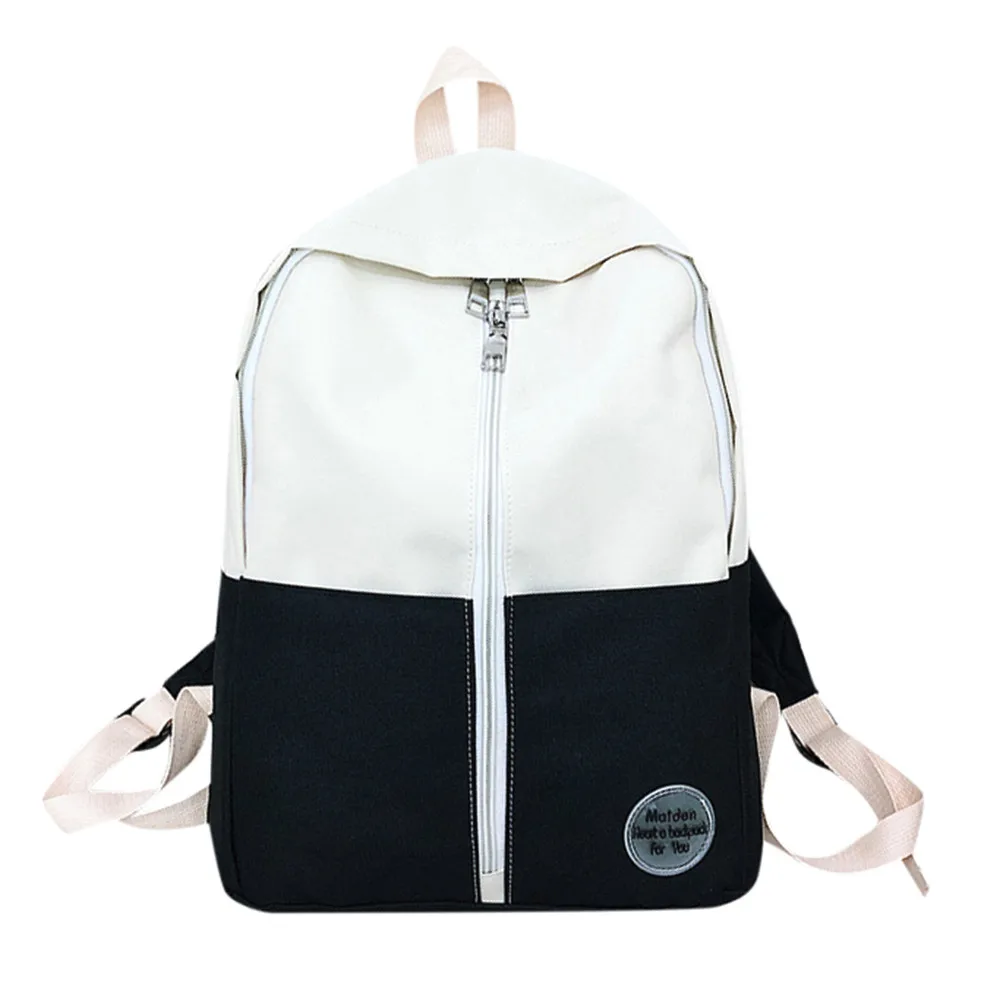

ISHOWTIENDA Fashion Backpack Teenage Girls Boys School Backpack Bag Patchwork Students Bags mochila feminina