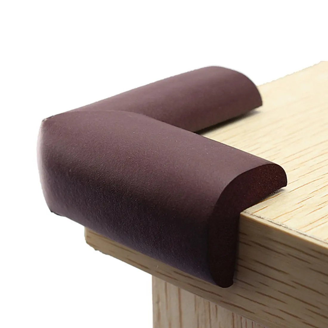 8pcs Edge protection Corner protection Child safety Child safety cushion baby soft Brown