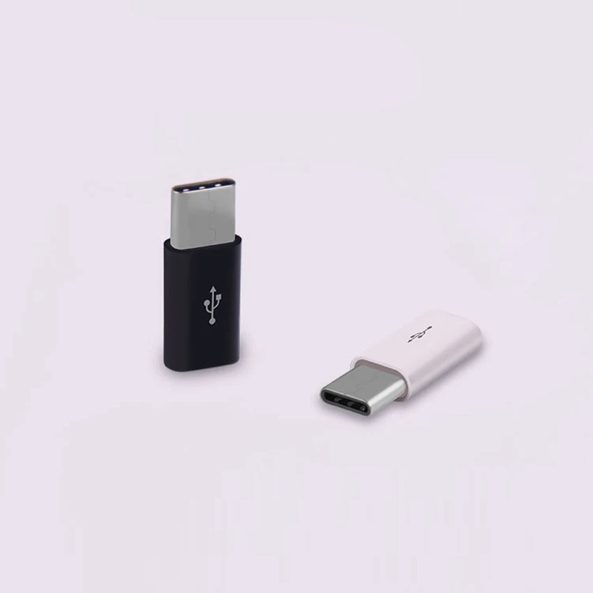 5 шт./лот USB 3,1 type C штекер Micro USB Женский адаптер type-C Конвертер Разъем USB-C адаптер данных Тип C устройство Черный Белый