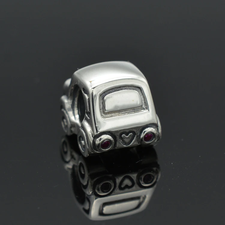 

925 sterling silver Vintage car sedan charm beads DIY pendant jewelry with accessories free shipping