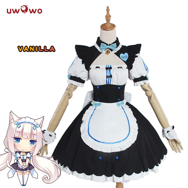 UWOWO Vanilla Cosplay NEKOPARA Chocola Vanilla Maid Costume NEKOPARA OVA Maid Uniform Cosplay Cat Neko Girl Costume