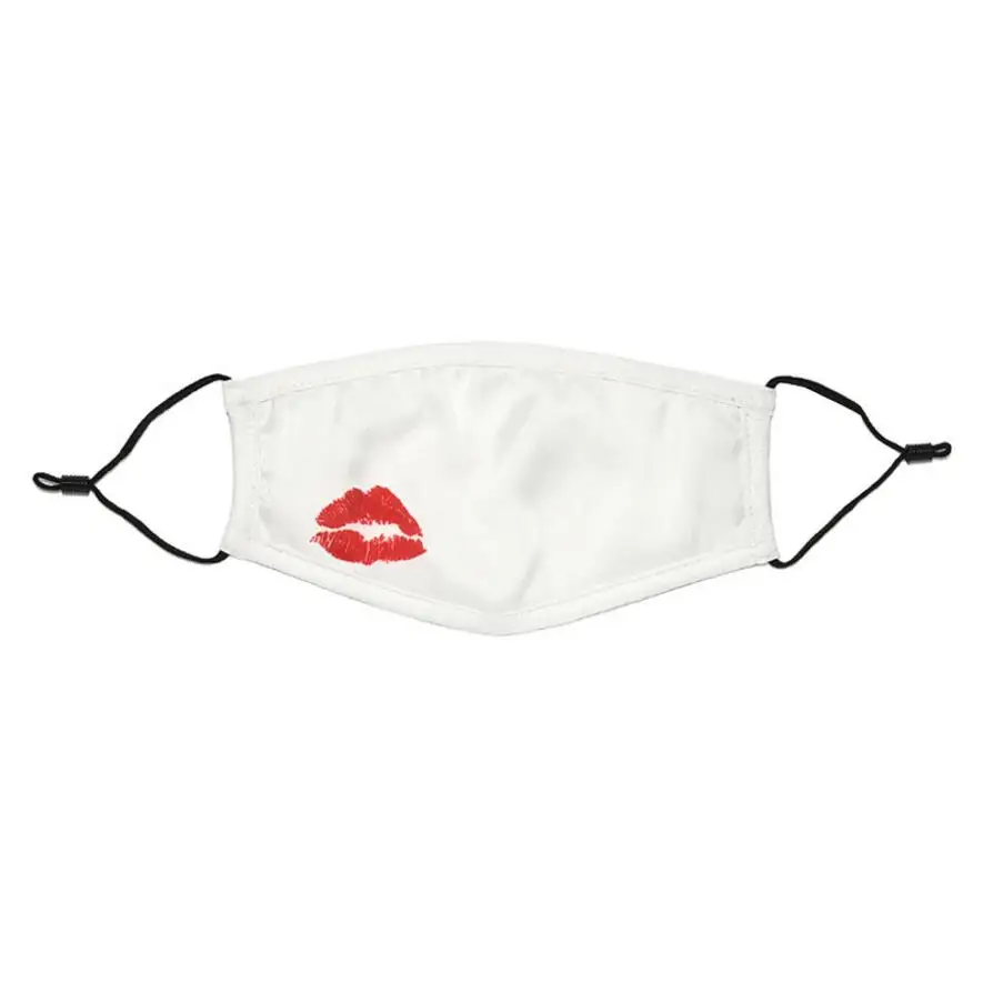 Moledodo Fashion White Mouth Mask Female Red Lips Cotton Breathable Autumn and Winter Warm Summer Sunscreen Face Mask D50