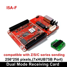 Цветная световая I5A-F полноцветная Двухрежимная плата управления с адаптером HUB75B, синхронная и асинхронная маленькая Светодиодная панель видео-карта