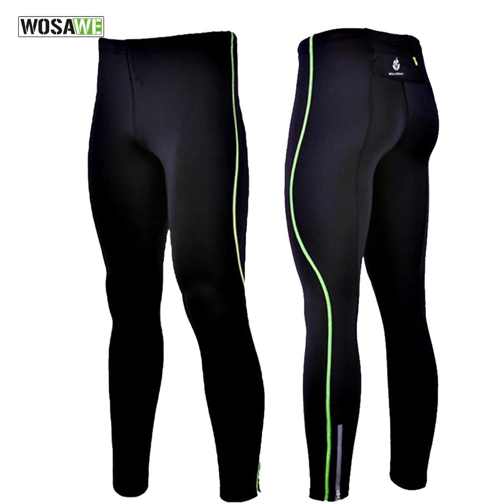 

WOSAWE Mens Compression Tight Trouser Base Layer Skins Running Run Fitness Excercise Cycling Clothing Bicycle Bike Pants Gear