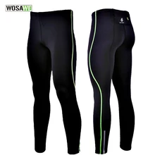 WOSAWE Mens Compression Tight Trouser Base Layer Skins Running Run Fitness Excercise Cycling Clothing Bicycle Bike