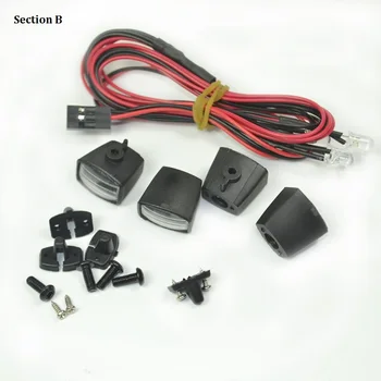 

1 Set LED Roof Light Bar 4.8-6V Lampshade Lights/Search Lamp Super Bright Spotlight for 1/10 RC Car SCX10 CC01 RC4WD
