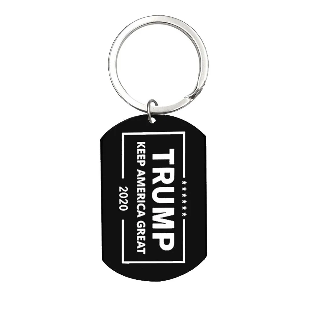 

Trump 2020 Pendant Keychain American President Election Stainless Steel Key Chain Keyring Creative Key Holder Men Women Jewelry