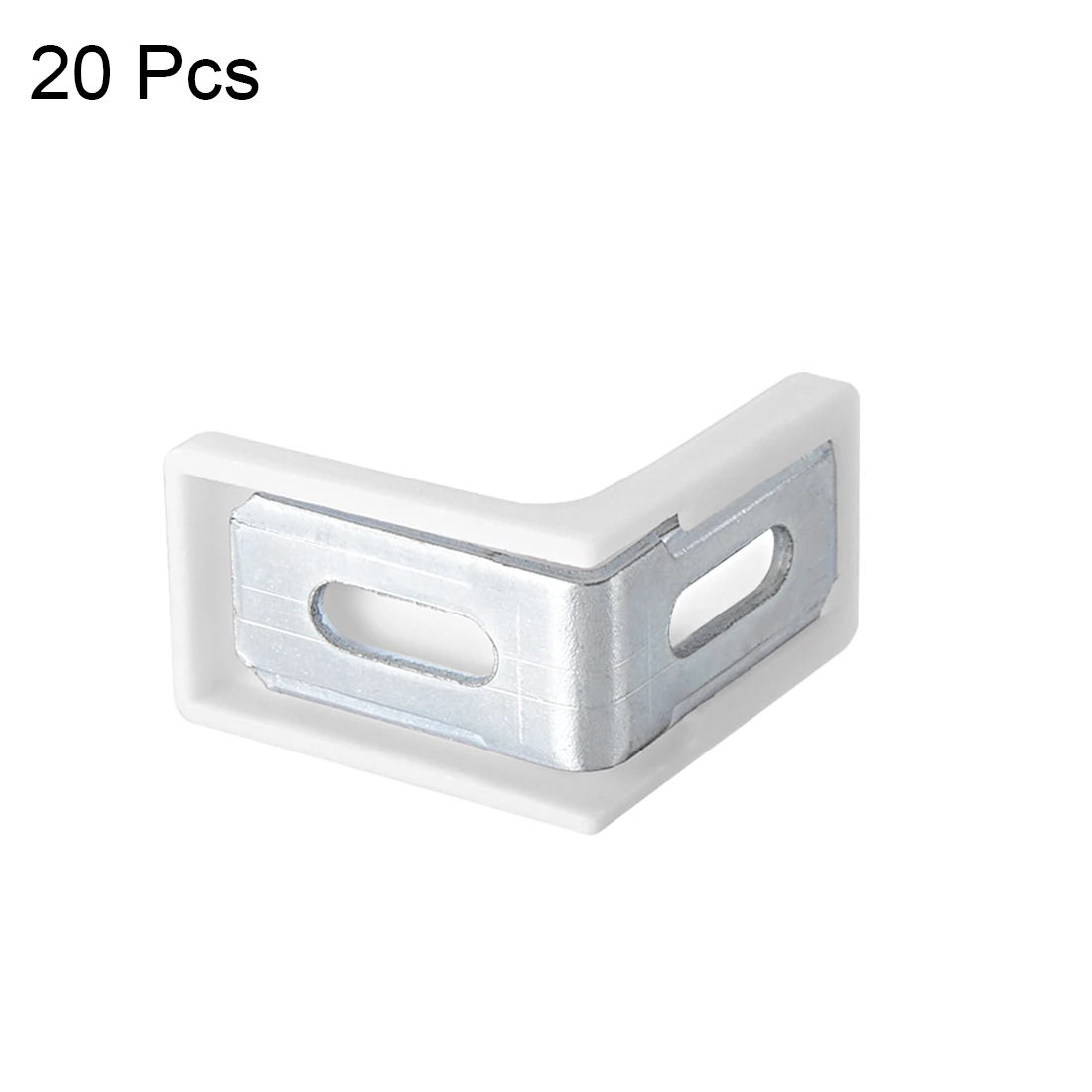 canto em metal e plástico, branco, marrom