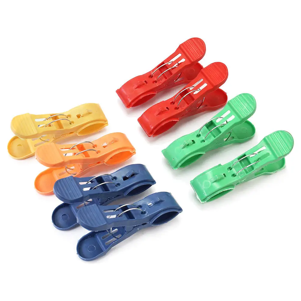 8pcs Plastic Large Clothes Clips Clothespin Windproof Quilt Big Laundry