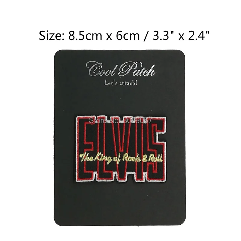 

ELVIS Music Band EMBROIDERED IRON On Sew On Patch APPLIQUE Psychedelic Rock Rock Punk Badge