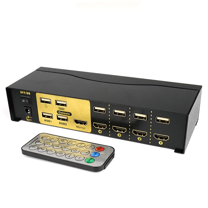 4 порта smart HDMI переключатель KVM 4 в 1 из usb-мышь клавиатура обмен дистрибьютор с кабелем