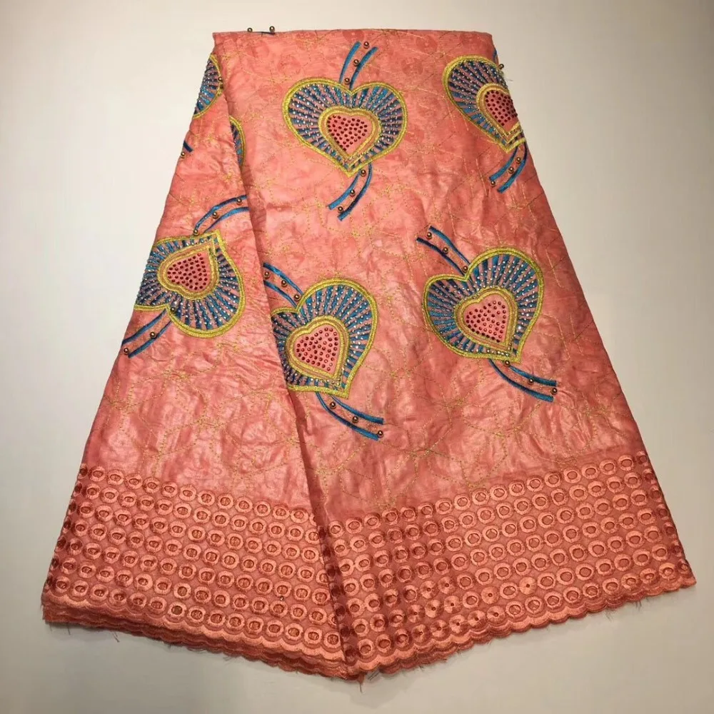 Парча жаккардовая ткань Базен brode getzner бассейна riche Анкара ткань парча в Гвинейском стиле 5 ярдов/setXLZ-4