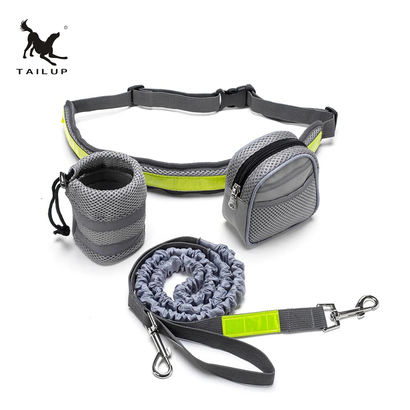 Hands Free Running Dog Leash Elastic Belt Lead Sports Jogging Walking