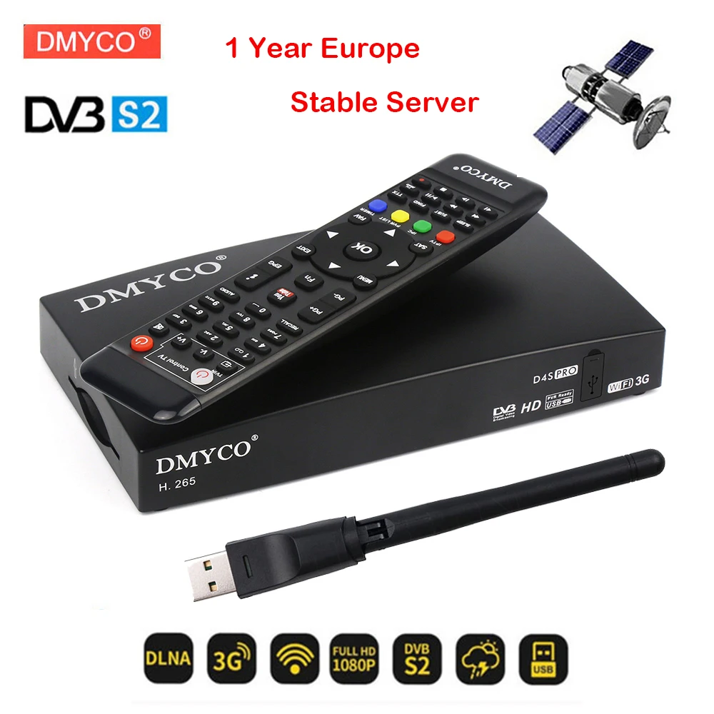 2019 Европейский кабель для 1 года испанский итальянский арабский DVB S2 D4S PRO