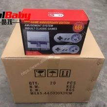 Мини ТВ игровая консоль ручной ретро семейная игровая консоль встроенный 660 классический для SNES игр двойной геймпад PAL