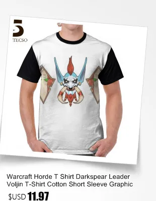 Warcraft orde/футболка Sylvanas-No Time For Games, футболка, большая модная футболка с графикой, футболка с коротким рукавом, 100 полиэстер, с принтом