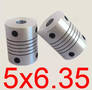 

30pcs/lot 5x6.35 CNC Motor Jaw Shaft Coupler 5mm to 6.35mm 5 to 6.35 Flexible Coupling 18mm OD 25mm length (D20 L25)