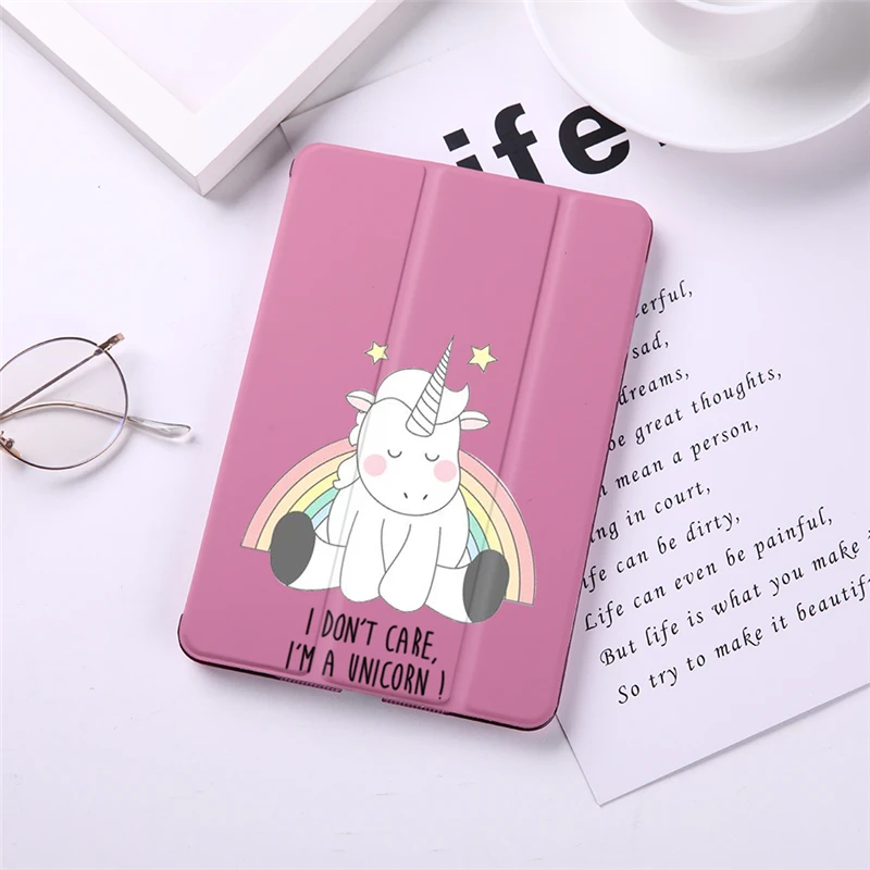 

Cartoon Unicorn Case For iPad Mini Air Pro Tablet Case Cover for iPad Mini 5 7.9 11 10.2 12.9 inch PU Leather Protect Skin
