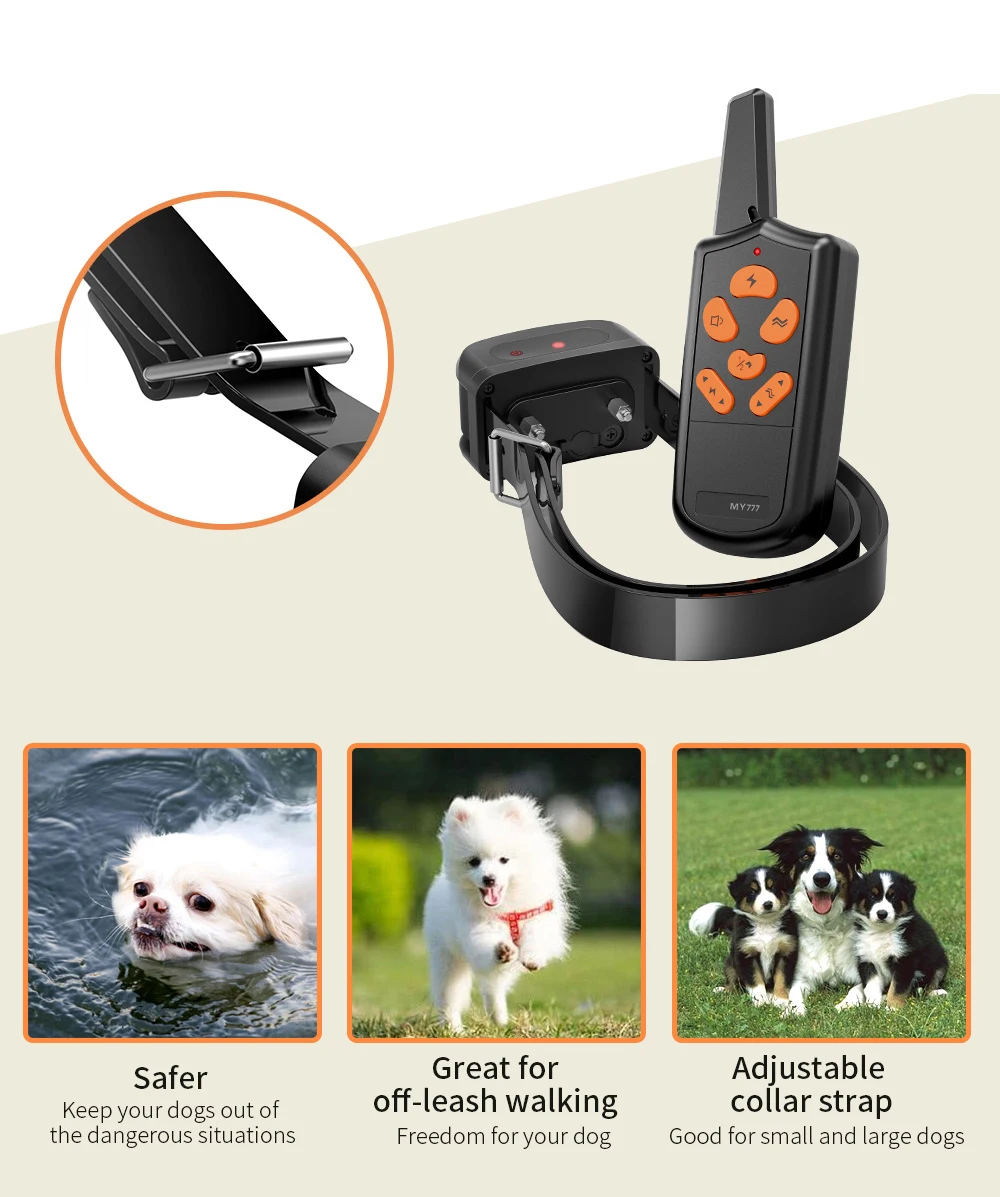 Электрический ошейник для дрессировки собак с дистанционным управлением приемник USB Перезаряжаемый водонепроницаемый ошейник для дрессировки собак ошейник для дрессировки домашних животных