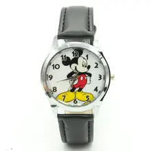 Новинка года; модные крутые часы с Микки из мультфильма для детей; кожаные цифровые часы для маленьких мальчиков; Рождественский подарок; наручные часы