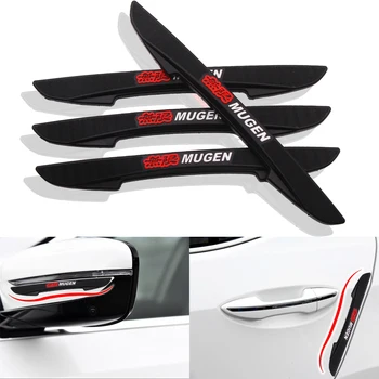 

4PCS Mugen Car Door Anti-collision Bumper Strip Guards Side Protector Sticker For Mugen Power Honda Civic Accord CRV Hrv Jazz