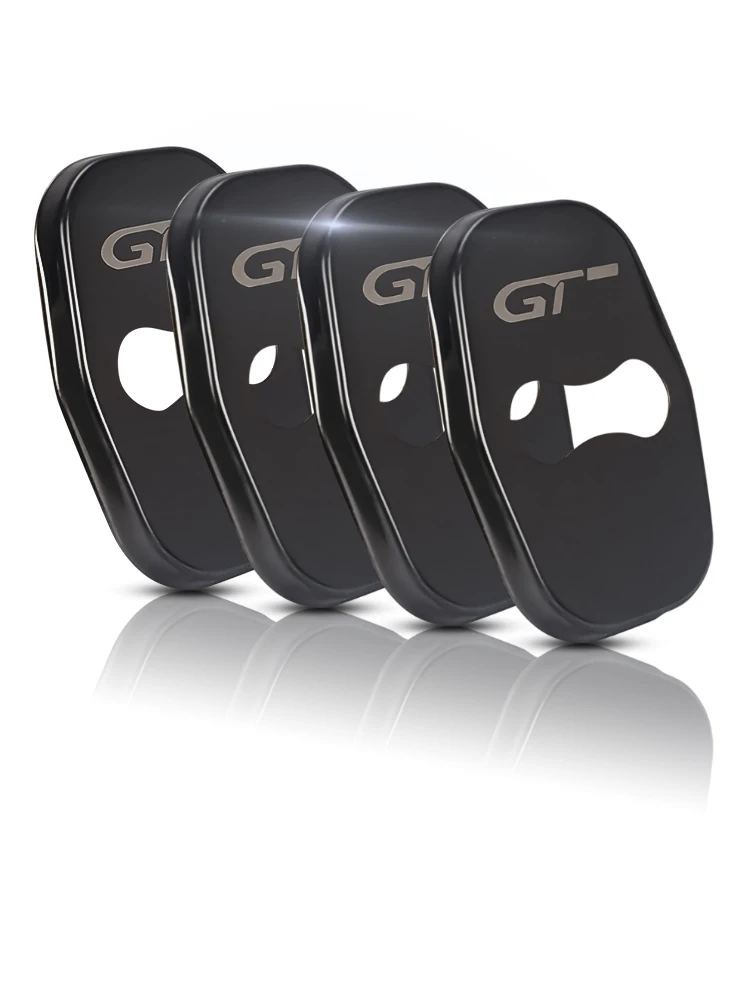 

4pcs Black Metal Car Door Lock Cover For Peugeot 206 207 308 408 5085008 4008 3008 GT Car Styling Car Door Interior Accessories