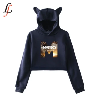 

Metro Exodus Cat Ear Cap Sexy Hoodies Fashion Trend sala Cat Crop Top Women Hoodies Sweatshirt Sexy hot Kpop Harajuku Size 2XL