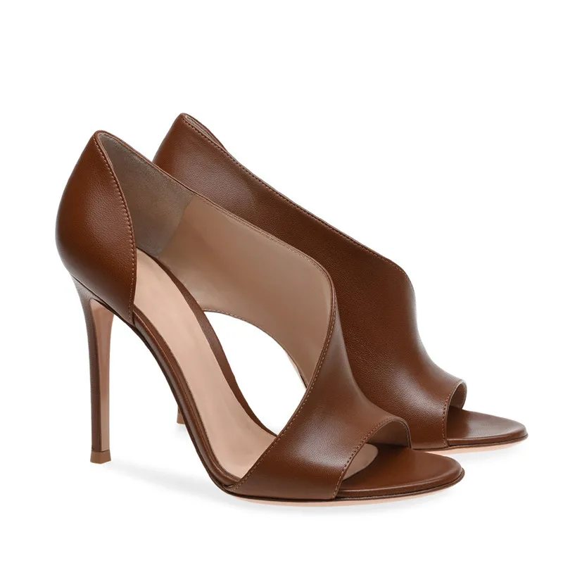 

Concise Slip On Gladiator Sandals Women Roman Shallow Stiletto High Heels Sexy Summer Runway Shoes Woman Sandalias Mujer 2019